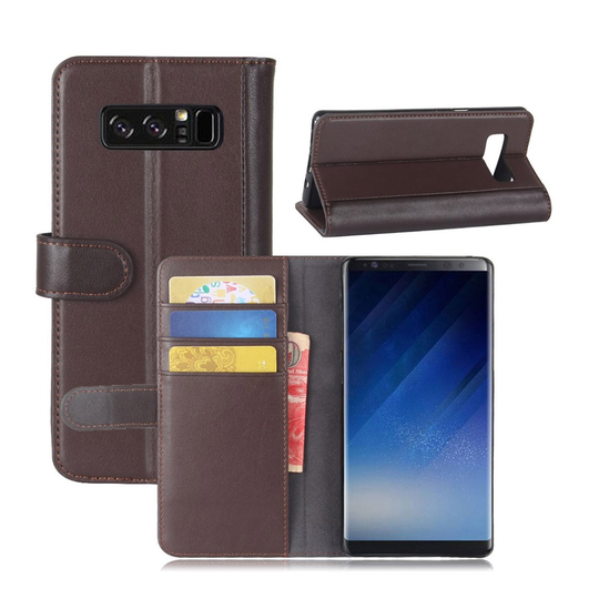Samsung Galaxy Note 8 tyylikäs nahkakotelo - Kahvi