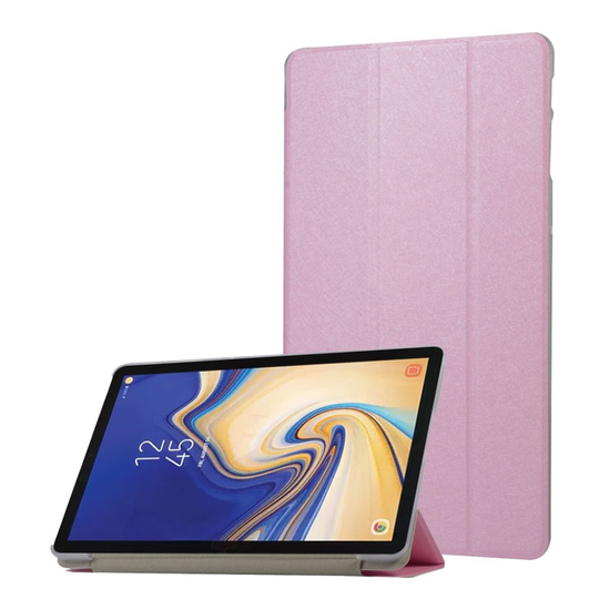 Samsung Galaxy Tab S4 Silkin pehmeä synteetti nahkainen tabletti suojakuori - Pinkki