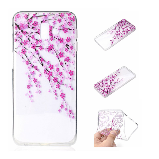 Samsung Galaxy J6 Plus (2018) kohokuvilllinen pehmeä silikooni takasuoja kuori - Kirsikka Puu