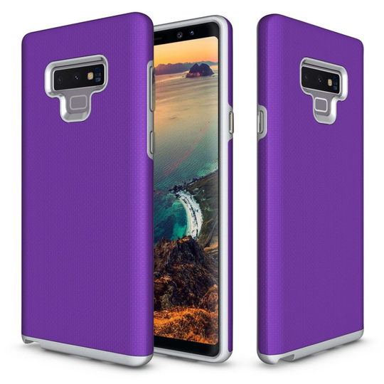 Samsung Galaxy Note9 Liukuestoinen Hybriidi Muovinen Takasuoja Kuori - Violetti