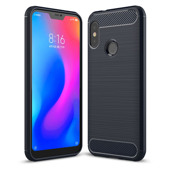 Carbon Flex Xiaomi Mi A2 Lite kuoret - Tummansininen