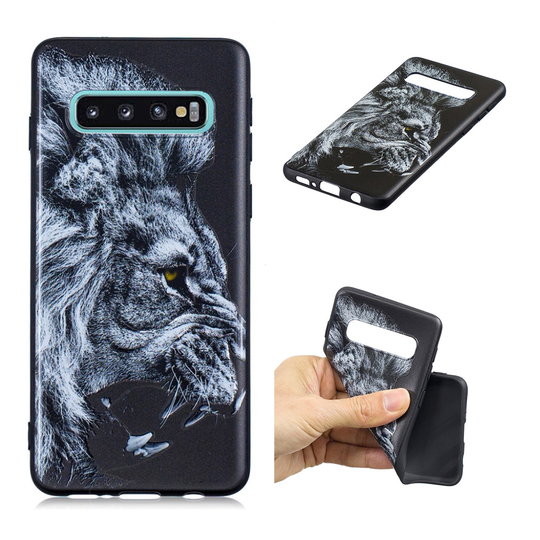 Samsung Galaxy S10 Plus kohokuvioitu kuosi Suojakotelo - Susi
