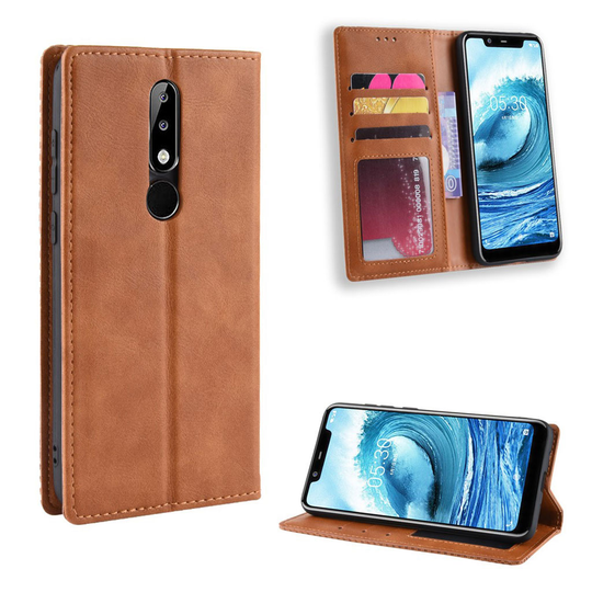 Bofink Vintage Nokia 5.1 Plus kotelot - Ruskea