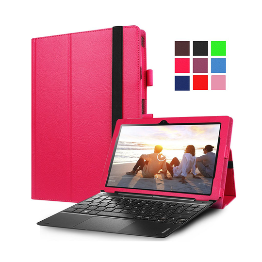 Amdrup Lenovo Miix 310 Litsi Nahkakotelo - Kuuma Pinkki