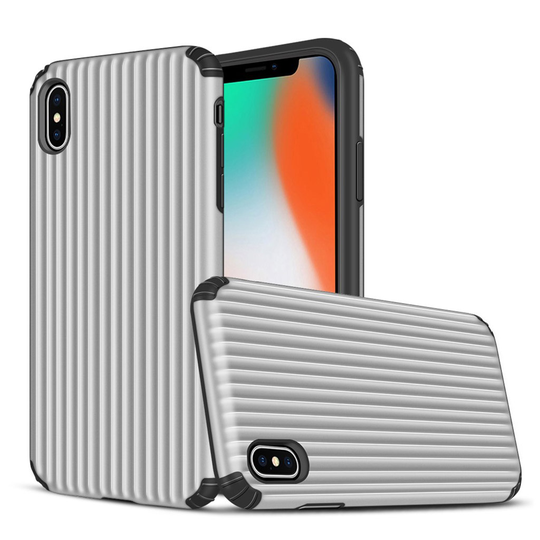 iPhone XS suitcase shape hybrid case - Silver