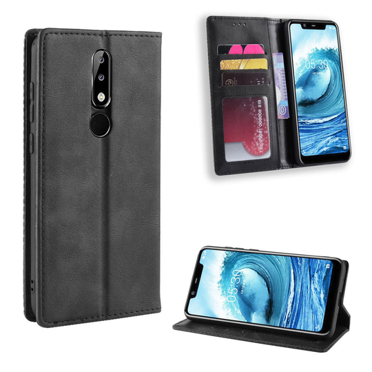 Bofink Vintage Nokia 5.1 Plus kotelot - Musta