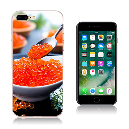 Softlyfit Phone 7 Plus / 8 Plus Kohokuvio Joustava Muovikuori - Hedelmä Helmet