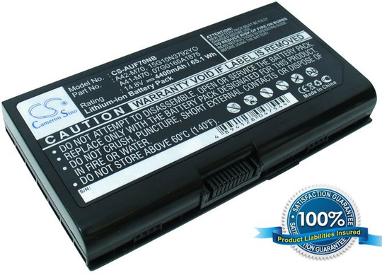 Asus F70 G71 G72 M70 N70 N90 X71 X72 akku 4400 mAh