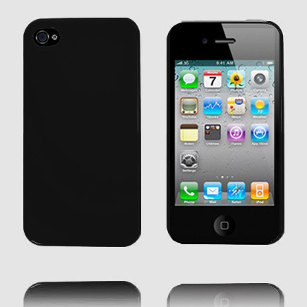Candy Hard Shell (Musta) iPhone 4S Suojakuori
