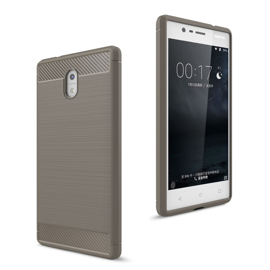 Nokia 3 tyylikäs suojakuori - Harmaa