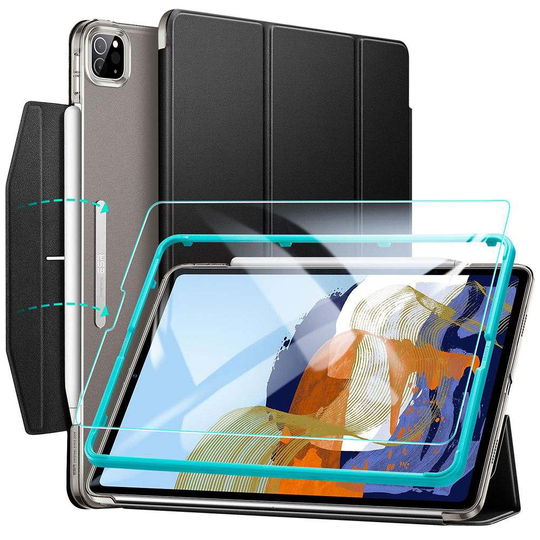ESR Asccend Trifold Suojakotelo + Panssarilasi Apple iPad Pro 11 2021 Musta"