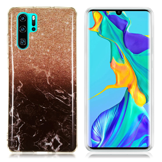 Huawei P30 Pro marmori kuosinen joustava suojakotelo - Malli B