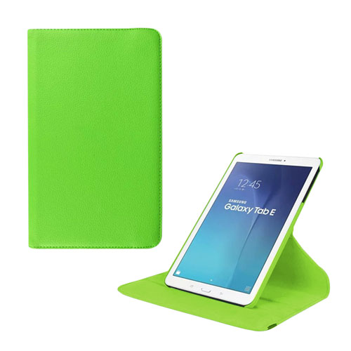 Jessen Samsung Galaxy Tab E 9.6 Nahkakotelo Kääntyvällä Standillä - Vihreä