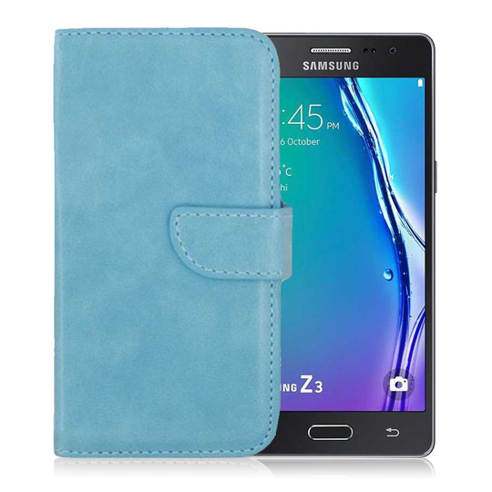 Samsung Galaxy Z3 Case with Card Holder (Blue)