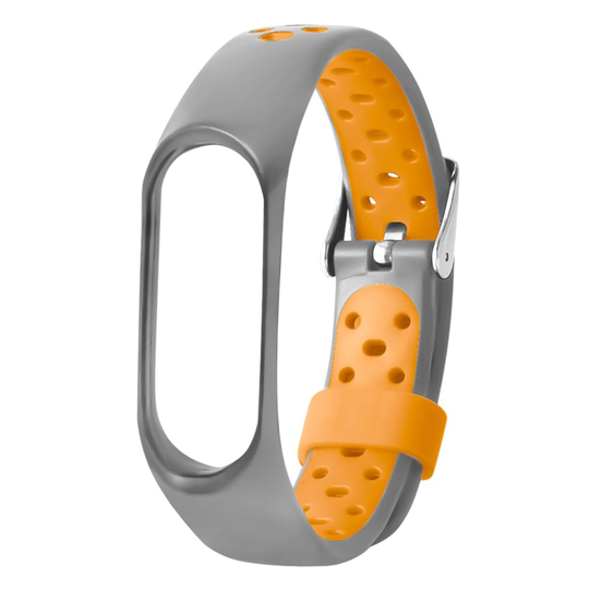 Xiaomi Mi Smart Band 4 dual color silicone watch band - Grey / Yellow