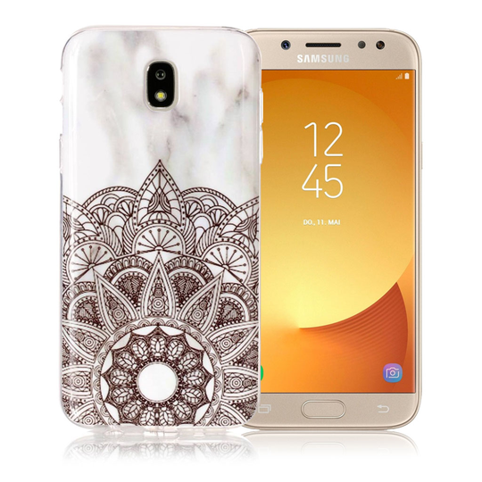 Samsung Galaxy J5 (2017) Marmori Kuviollinen IMD Geeli TPU Takasuoja Kuori - Mandala Kuvio