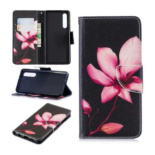 Huawei P30 kuosillinen nahkainen flip Suojakotelo - Kukka