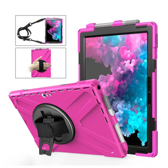 Microsoft Surface Pro 6 X-Shape kombo suojakotelo - Rose