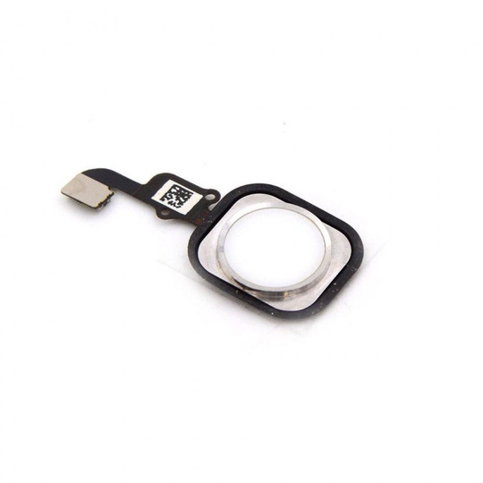iPhone 6S / 6S Plus Kotinäppäin (Home button) - Valkoinen hopea reunus