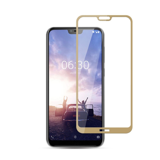 Nokia X6 MOCOLO Silkki Koko Näyttö Suojakalvo - Transparentti Kulta