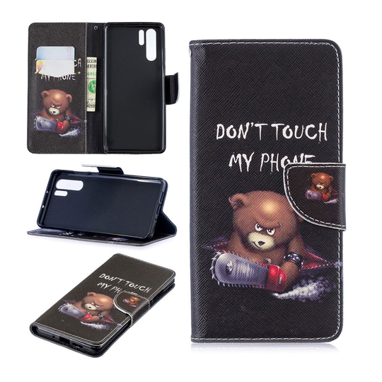 Huawei P30 Pro kuosillinen nahkainen flip Suojakotelo - Panda Kiipeilee Puussa