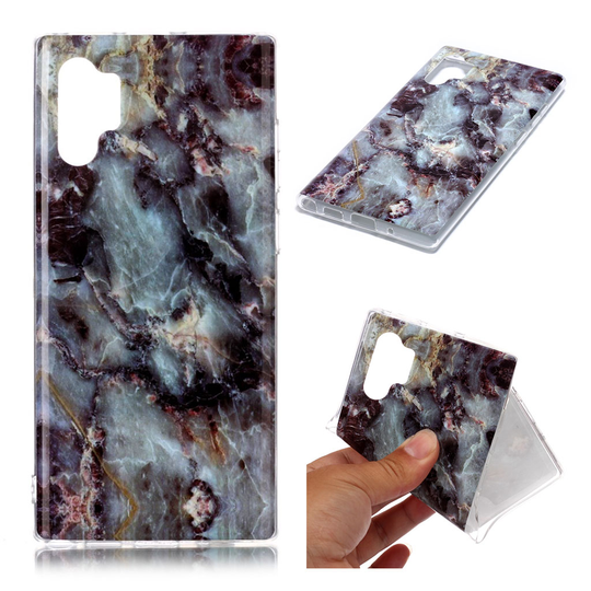 Marble Samsung Galaxy Note 10 Pro kuoret - Sinivihreä / musta marmori