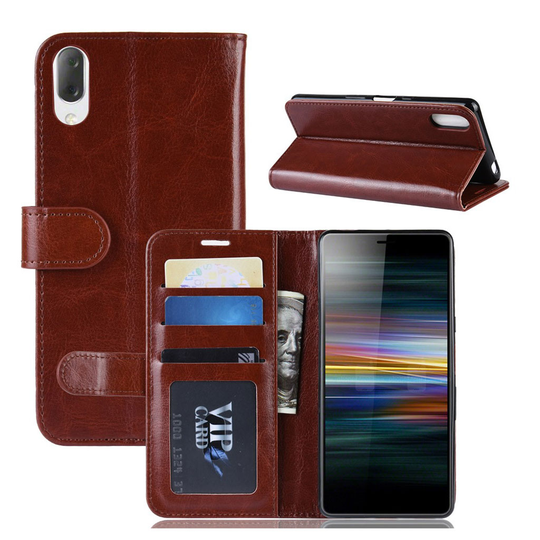 Crazy Horse Sony Xperia L3 leather case - Brown