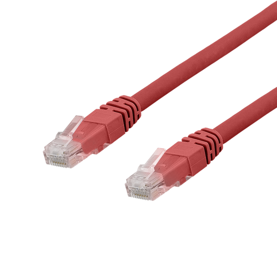 U/UTP Cat6a Laitekaapeli, 3m, 500MHz, Delta-sertifioitu, LSZH, Punainen