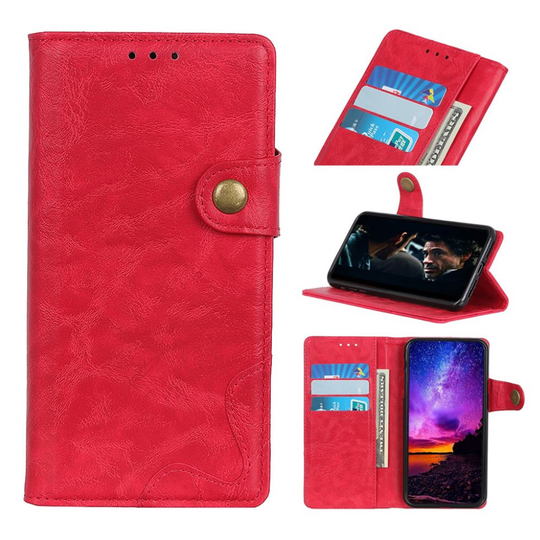 Crazy Horse Samsung Galaxy A50 S-Shape leather case - Red