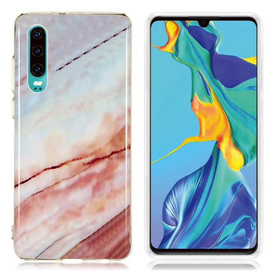 Huawei P30 marmori kuosinen suojakotelo - Malli G