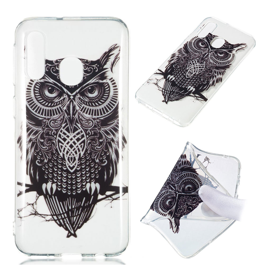 Samsung Galaxy A40 pattern case - Black Owl
