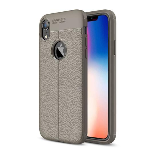 iPhone Xr Pehmeä Muovinen Liitsihedelmä Jyvä Rakenne Takasuoja Kuori - Harmaa