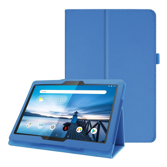 Lenovo Tab M10 litchi texture leather case - Baby Blue