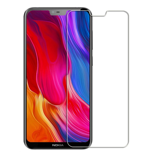 Nokia 6.1 Plus Karkaistu Lasi Arc Edge Näyttö Suojakalvo - Transparentti 0.3mm