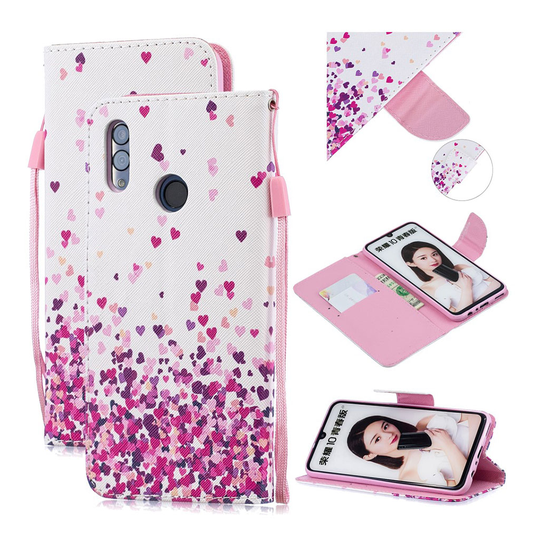 Huawei P Smart 2019 pattern leather case - Falling Heart