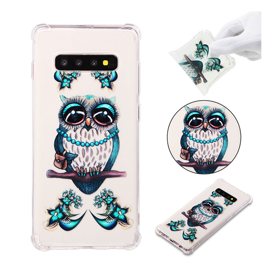 Samsung Galaxy S10 Plus kuosi suojakotelo - Sininen Pöllö