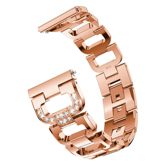 Samsung Gear S3 Frontier rhinestone alloy watch band - Rose Gold
