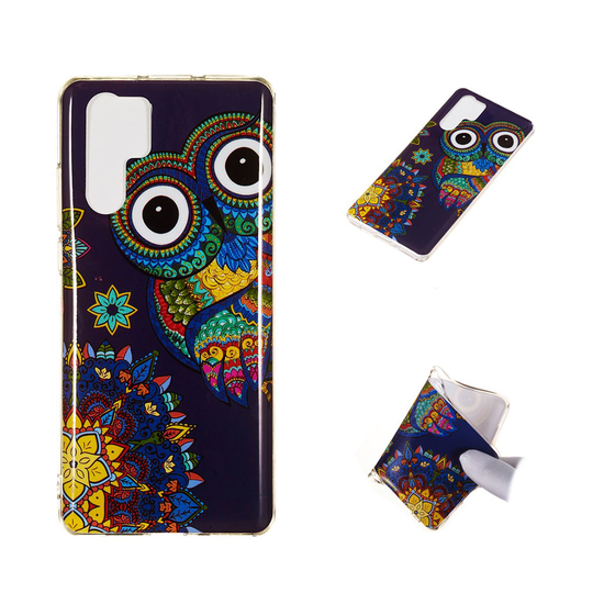 Huawei P30 Pro Hohtava kuvioitu suojakotelo - Pöllö