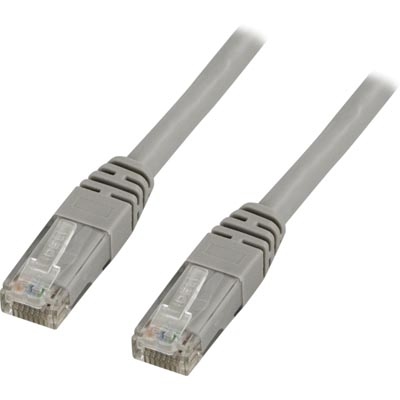 U/UTP Cat5e Laitekaapeli, 10m, 100MHz, Delta-sertifioitu, Harmaa.