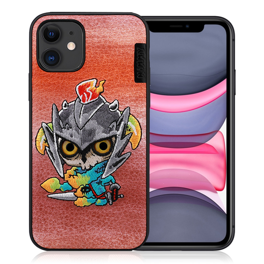 Nimmy Monster iPhone 11 Embroidered Cover - Orange
