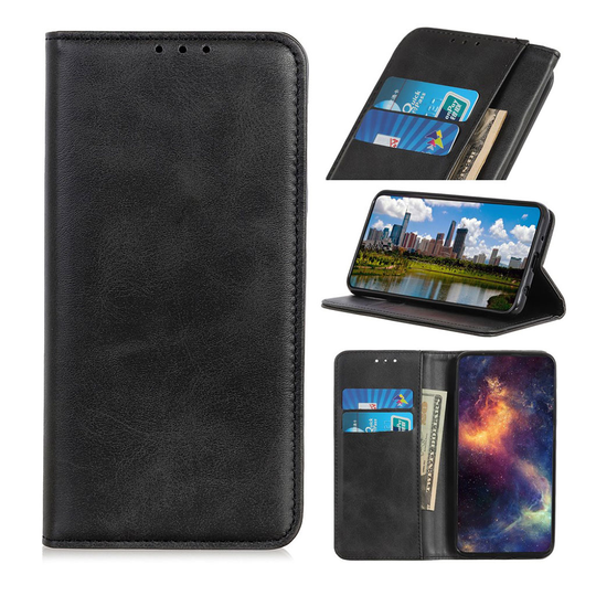 Samsung Galaxy A40 split leather case - Black