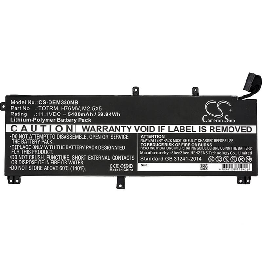 Dell Precision M3800 XPS 15 9530 Akku 5400 mAh - musta