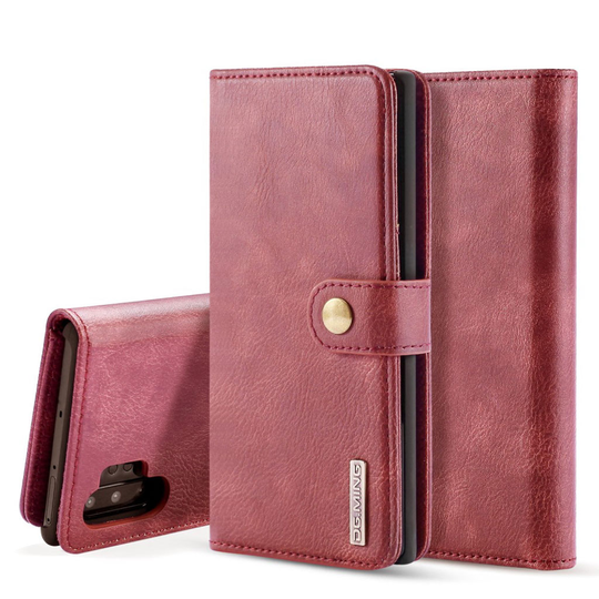 DG.MING Samsung Galaxy Note 10 Pro 2-in-1 Wallet kotelot - Punainen