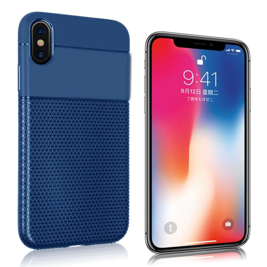 iPhone 9 Ohut Liukumaton Pehmeä Muovinen Takasuoja Kuori - Sininen