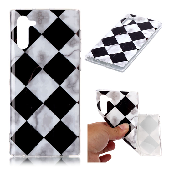 Marble Samsung Galaxy Note 10 kuoret - Timantti Musta