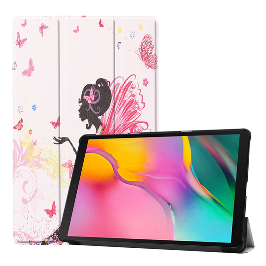 Samsung Galaxy Tab A 10.1 (2019) tri-fold leather case - Beauty Pattern