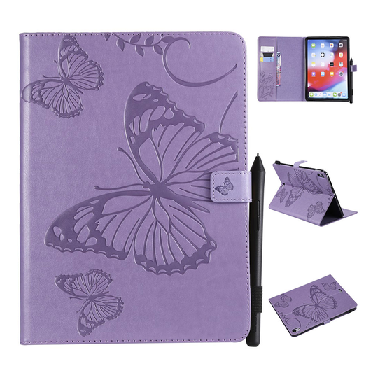 iPad Pro 11 tuumaa (2018) painettu Perhonen nahkainen flip suojakotelo - Violetti
