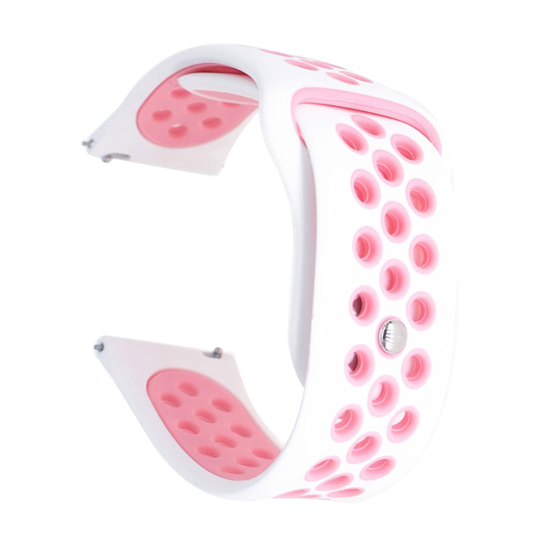 Samsung Galaxy Watch Active two-tone silicone watch band - White / Pink