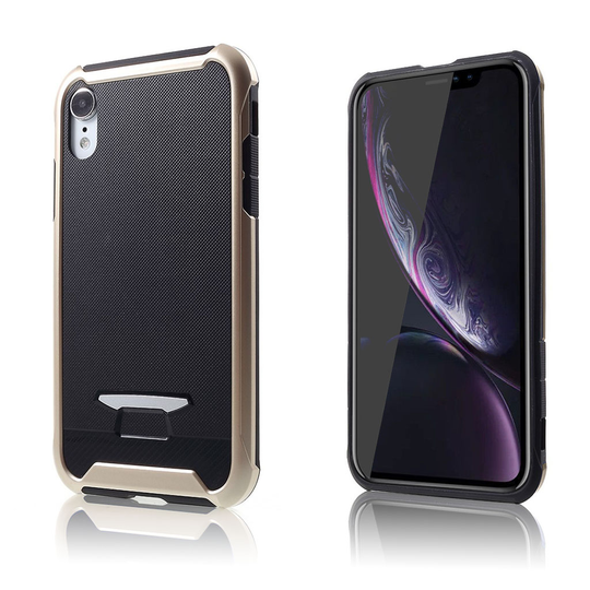 iPhone 9 Hybriidi Muovinen Rakenne Pintainen Takasuoja Kuori - Kulta