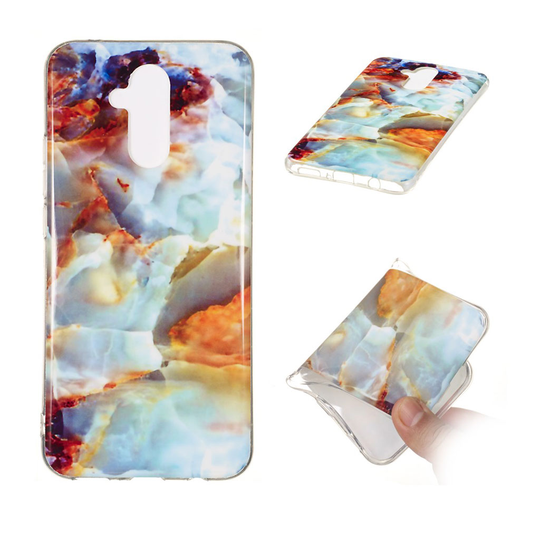 Huawei Mate 20 Lite Marmori IMD kuviollinen joustava silikooninen takasuoja kuori - Tyyli F